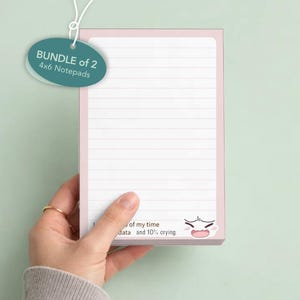 Funny Programming Notepad Bundle, Sarcastic Data Science Coding Gift, 4x6 Desk Stationery Memo Pad Set for Software Engineers