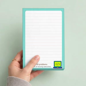 Funny Programming Notepad Bundle, Sarcastic Data Science Coding Gift, 4x6 Desk Stationery Memo Pad Set for Software Engineers