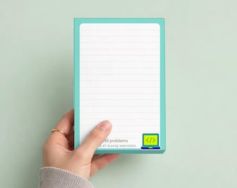Funny Programming Notepad Bundle, Sarcastic Data Science Coding Gift, 4x6 Desk Stationery Memo Pad Set for Software Engineers