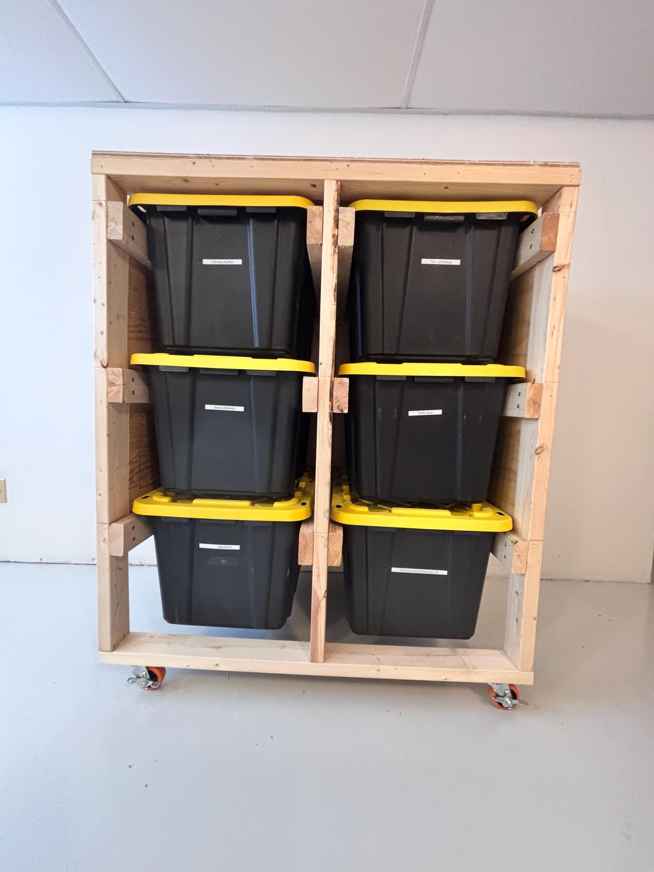 DYI 2x Tote Rack Bundle Plans, Garage Organization PDF, Mobile Storage ...