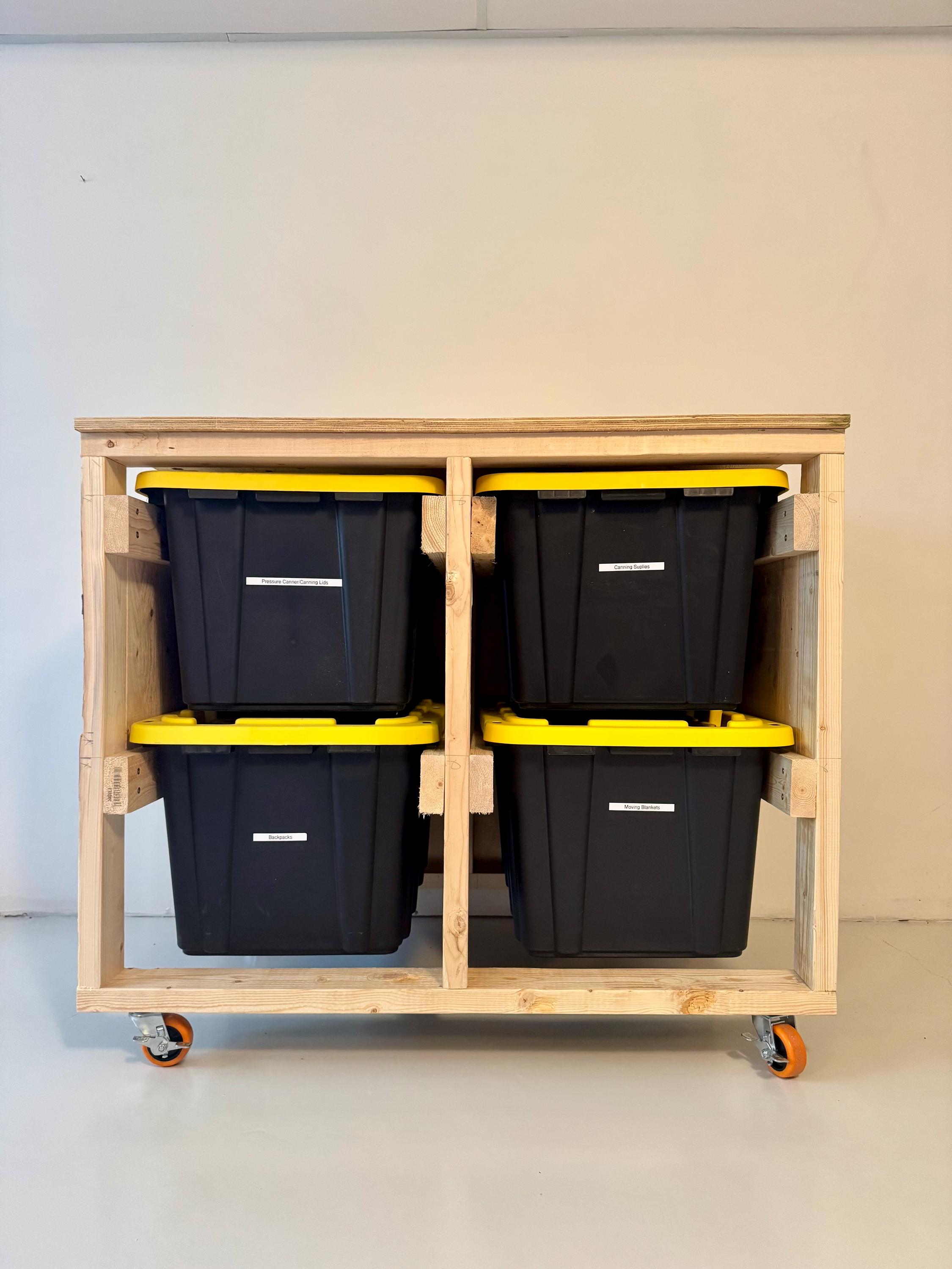 Dyi Racks DYI 2x Tote Rack Bundle Plans, Garage Organization PDF, Mobile Storage ...