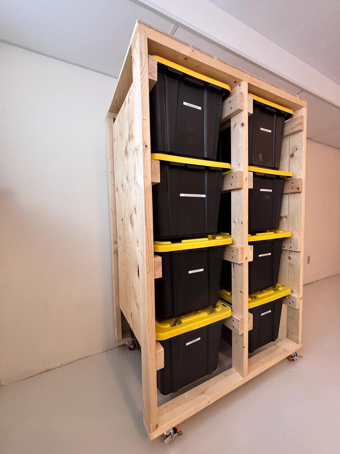 Dyi Rack DYI 2x Tote Rack Bundle Plans, Garage Organization PDF, Mobile Storage ...