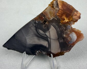 Willow Creek Jasper Slab | Raw Lapidary Stone| Purple Idaho Rock Specimen | Orbicular Jasper