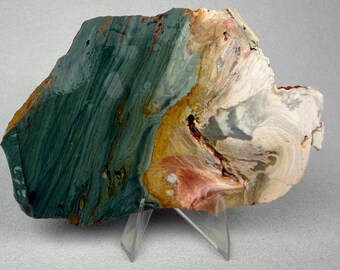 Gary Green Jasper Lapidary Slab | Larsonite | Oregon Stone for Projects (4.4" x 2.7")
