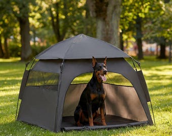 Pop Up Dog Tent for Large Dogs, Portable Pet Kennel, Outdoor Shelter with Bag