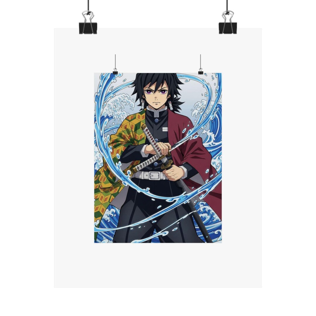 Giyu Tomioka Water Hashira Poster | Demon Slayer Kimetsu No Yaiba ...