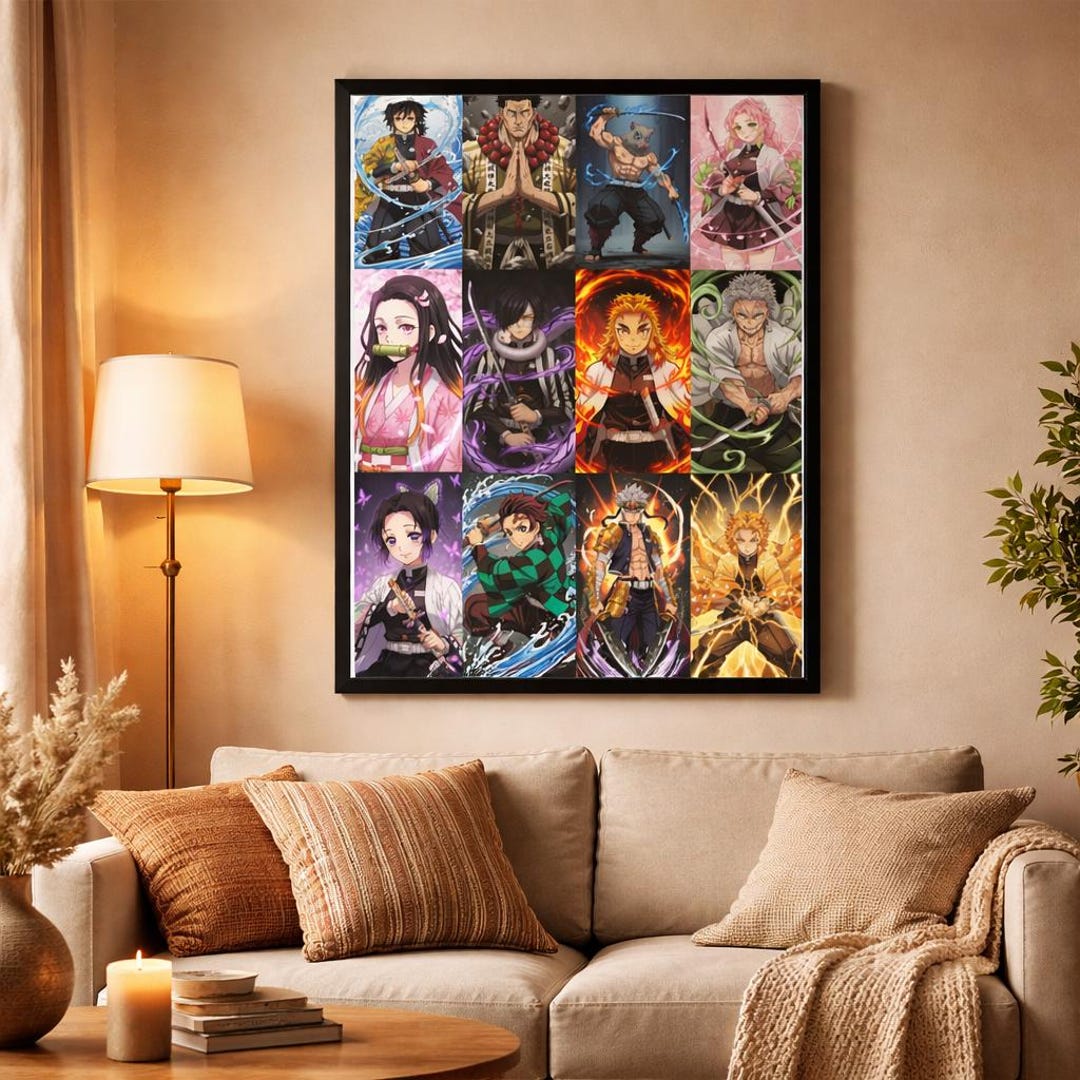 Hashria Collage Demon Slayer All Characters Poster | 12 Heroes Collage | Hashira ...