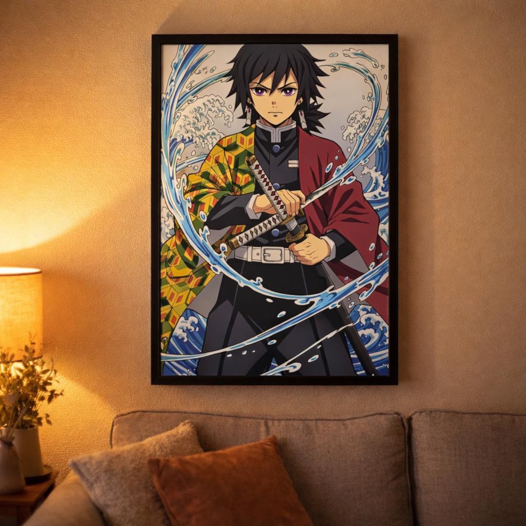 Giyu Tomioka Water Hashira Poster | Demon Slayer Kimetsu No Yaiba ...