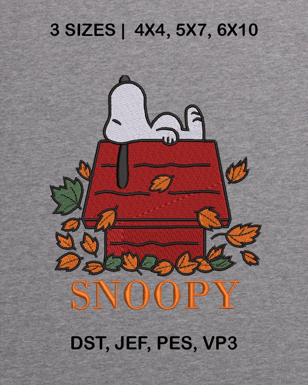 Snoopy Fall Pattern Snoopy Fall Embroidery Design | Fall Peanuts-inspired (digital Download ...