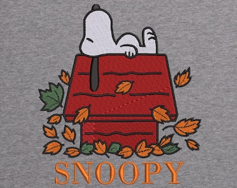 Snoopy Fall Embroidery Design | Fall Peanuts-Inspired (Digital Download)