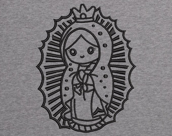 Our Lady of Guadalupe Embroidery Design | Virgin Mary Outline (DST PES JEF VP3 Files)