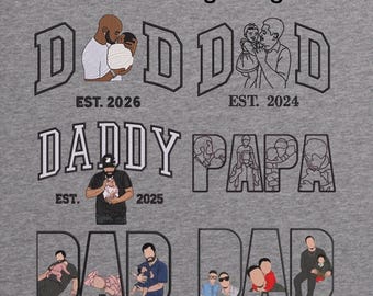Fathers day dad custom design - Custom Family Portrait Embroidery Design