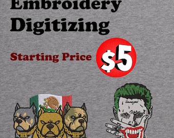 Custom Embroidery Digitizing Service for Logos, Patches & Image | High-Quality Premium Custom Embroidery Digitizing | DST, PES, EXP and More