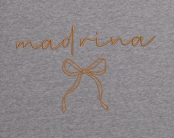 Madrina Embroidery Design | Godmother Bow (Digital Download)