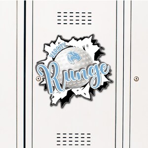 Custom Ripped Golf Locker Magnet, Personalized Hotel Door Sign, Sports Banquet Decor Gift