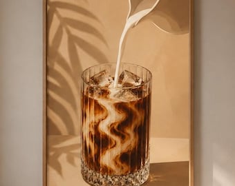 Eiskaffee / Wandkunst / Kaffee, Café Ästhetik, Food Art
