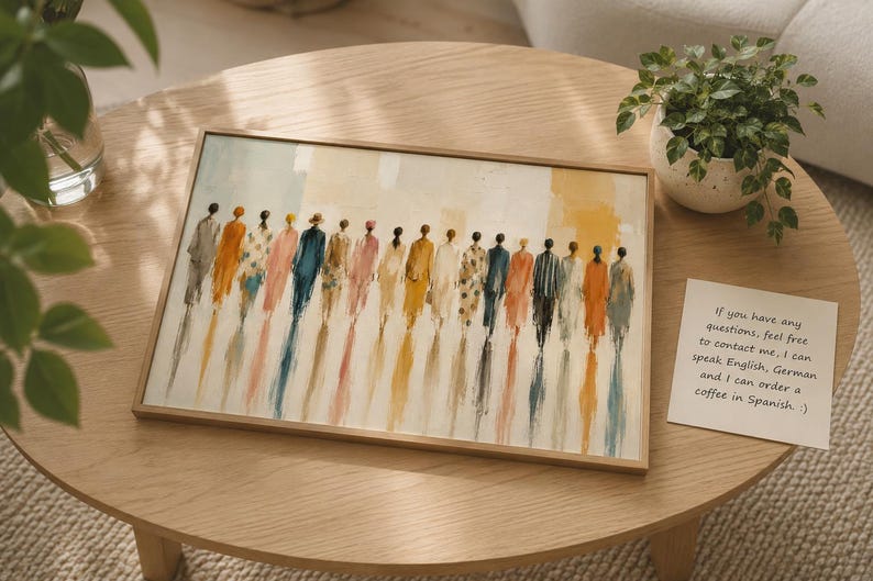 Silhouetten / Wandkunst / Abstrakte Menschen, Moderne Kunst, Minimalismus Bild 2