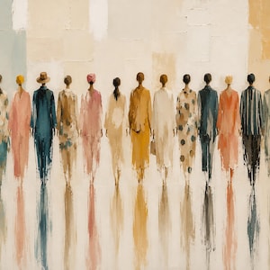 Silhouetten / Wandkunst / Abstrakte Menschen, Moderne Kunst, Minimalismus Bild 11