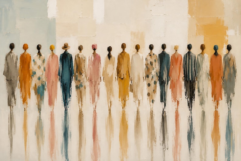 Silhouetten / Wandkunst / Abstrakte Menschen, Moderne Kunst, Minimalismus Bild 11
