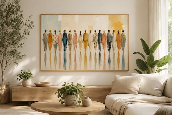 Silhouetten / Wandkunst / Abstrakte Menschen, Moderne Kunst, Minimalismus