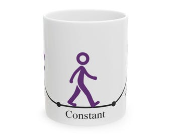 Taza de café de cálculo/Regalo para profesores de matemáticas, diseño de figura de palito