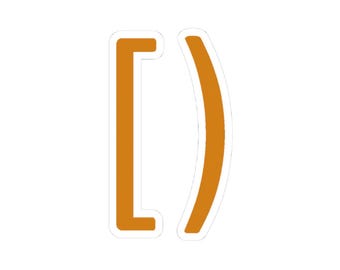 Calcomanía minimalista de soporte matemático / Calcomanía de vinilo Clopen Set