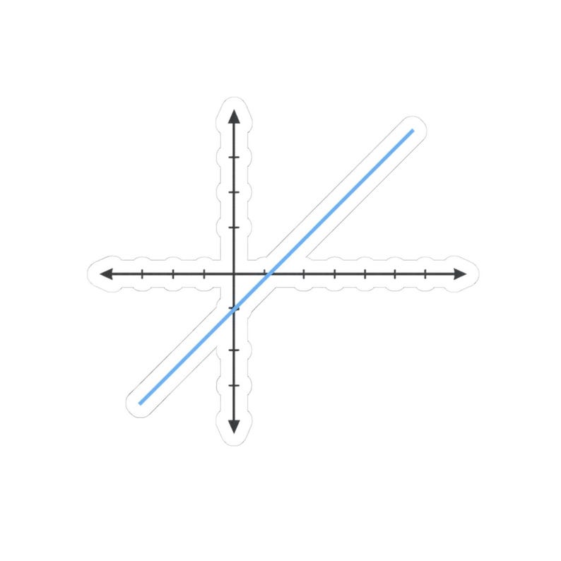 Sticker graphique à fonction linéaire | Cadeau professeur de mathématiques image 4
