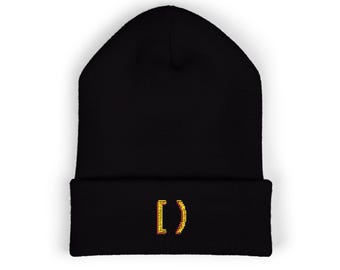 Gorro con corchete de matemáticas minimalista [ ) / Bordado