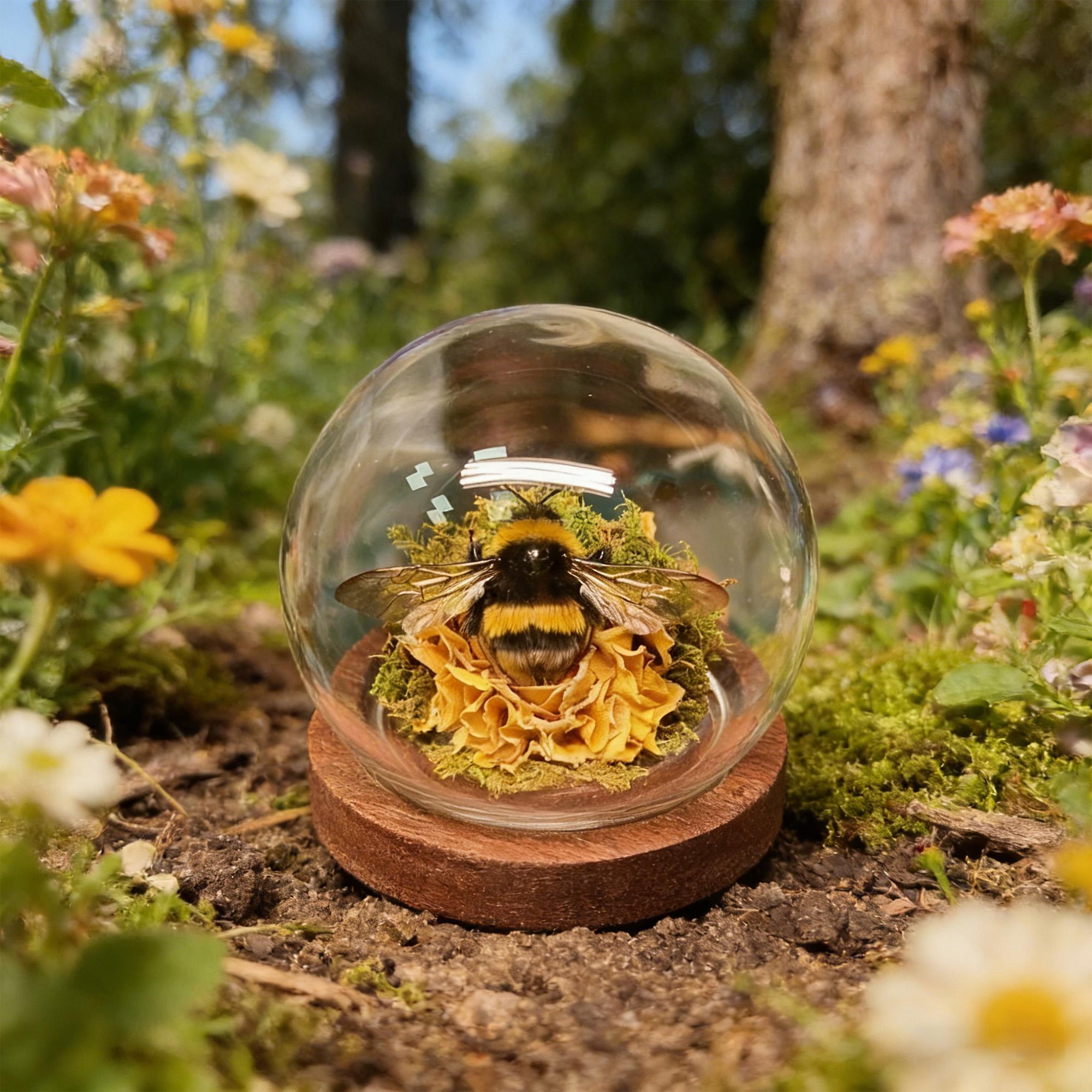 Bumblebee Specimen Globe – Aesthetic Insect Display, Unique Gift for ...