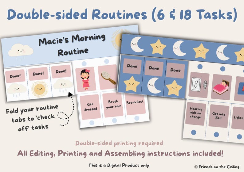 Sen Routines Chart Inclusive Routine Flip Chart Pack / Morning & Evening / Disability ...
