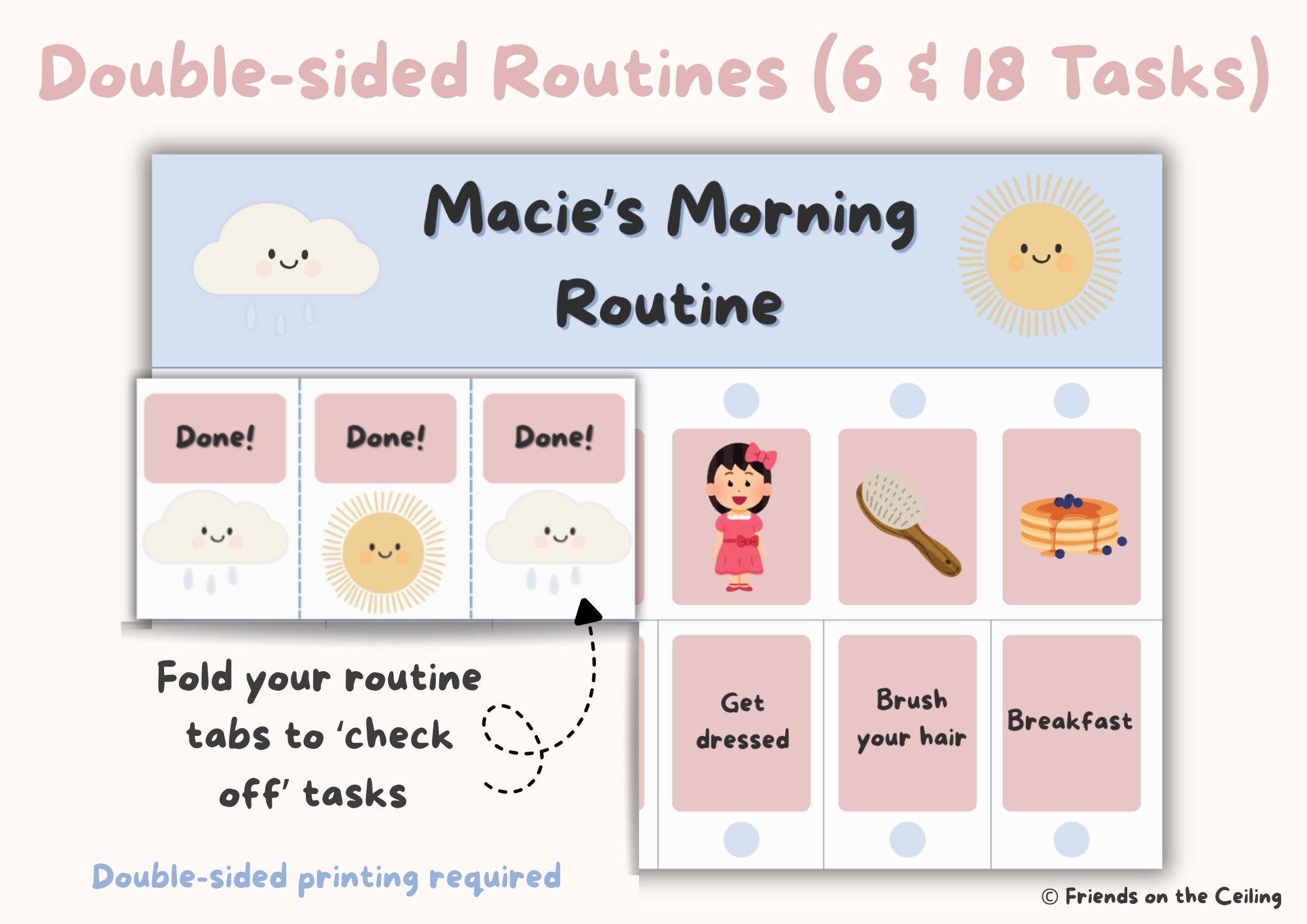 Daily Routine Sen Template Inclusive Morning Routine Flip Chart / Disability Aids Icons / Visual ...