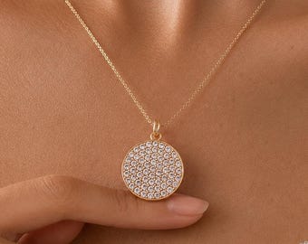 Collier pendentif en or rose délicat, collier de mariée élégant, bijoux de mariée minimalistes, collier de mariage, collier de demoiselle d'honneur, cadeau pour elle