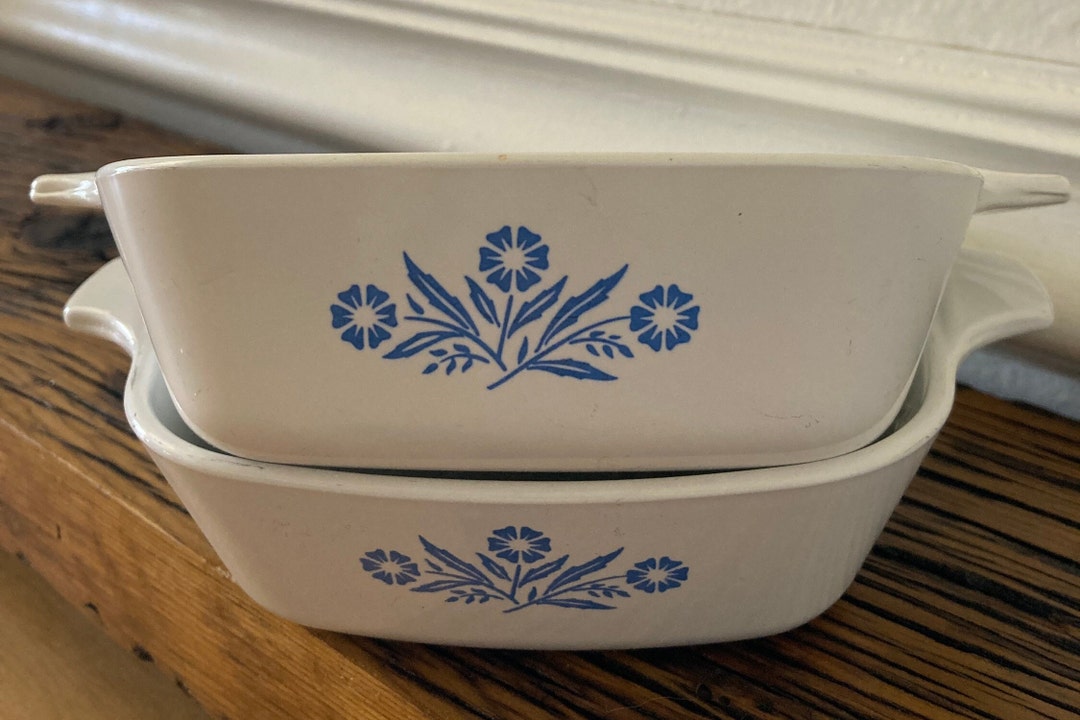 Vintage Corning Ware Cornflower Dishes Set of 2 Like New Condition Etsy