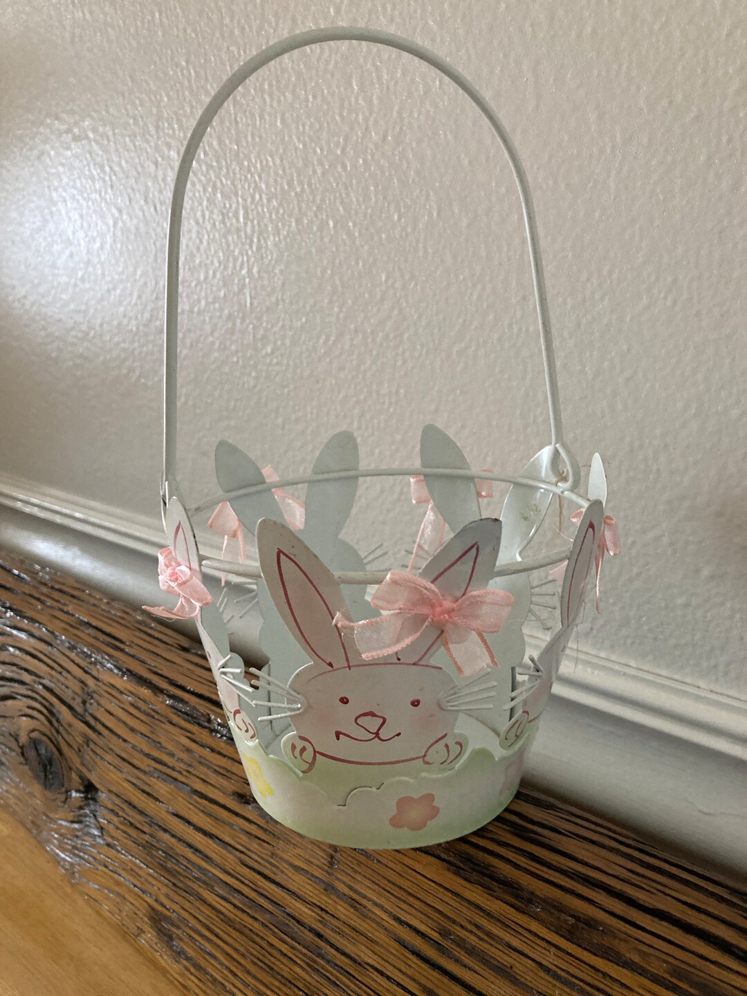 1990 Vintage Metal Easter Basket Etsy