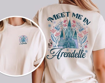 Personalized Arendelle Frozen Shirt, Vintage Arendelle Castle Shirts, Elsa Anna Olaf Disney Tee, Frozen Family Trip T-Shirt