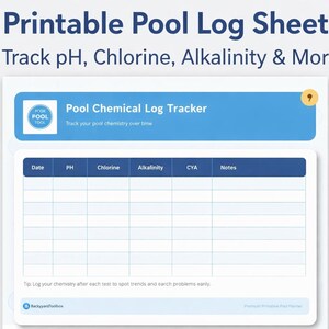 Pool Maintenance Log Sheet - Etsy