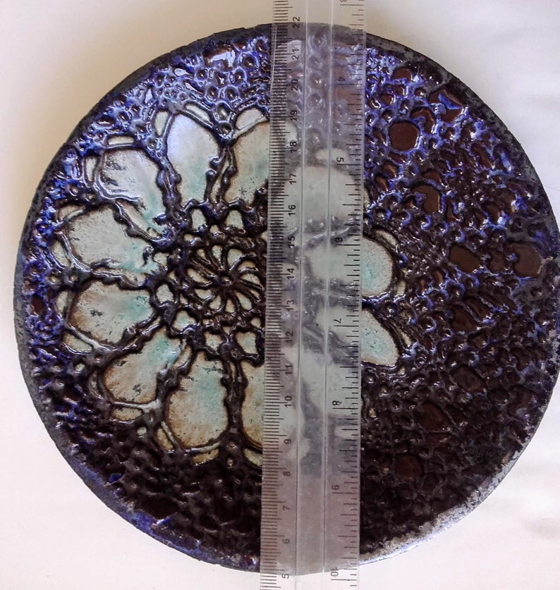 Handmade centerpiece plate 6.89. Decorative ceramic. image 0
