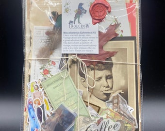 Vintage and New Mixed Ephemera Pack Vintage Items for Scrapbooks Junk Journals Smash Books Paper Crafts Decoupage Collage and Mixed Media
