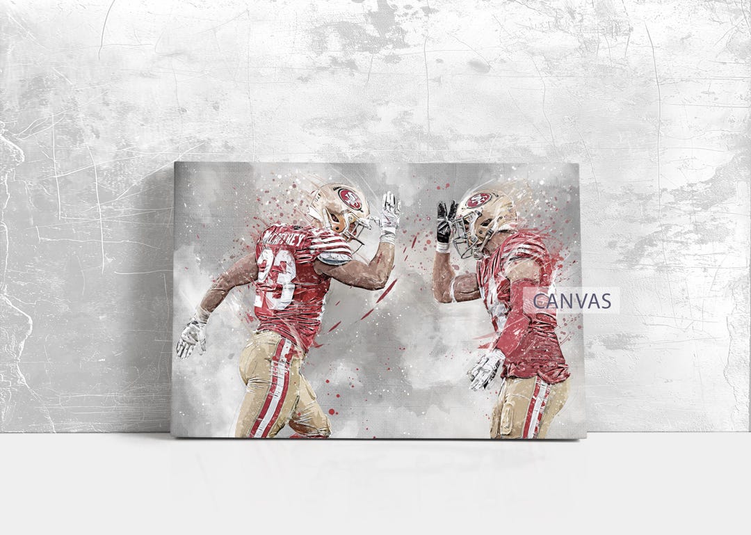 Christian Mccaffrey Poster San Francisco 49ers Canvas Football Wall Art ...