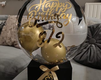 Personalized Birthday Balloon Gift in a Box -Custom Mug -Handmade in Greece | Filodoron