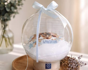 Deluxe Personalized Baby Boy Balloon Gift Set-Custom Pillow & Mug| Handmade in Greece