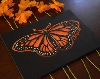 Monarch Butterfly Art, Painting of a Butterfly, Giclée Print of a Monarch Butterfly