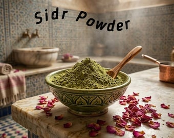 Pure Moroccan Sidr Powder: Natural Hair & Skin Cleanser (Jujube Leaf Powder)