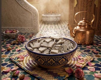 Raw Moroccan Ghassoul Clay Chunks – Pure Rhassoul Lava Clay for Hair & Skin (Authentic Hammam)