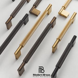 Matte Black Solid Brass Cabinet Knobs, Knurled Drawer Pulls, Industrial Handles