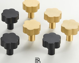 Massief messing wolkkastknoppen, moderne ladegrepen, hardware met gekartelde textuur