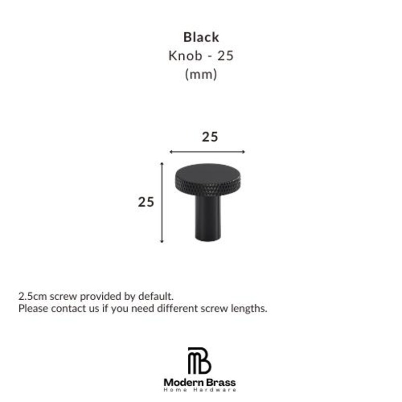 Matte black knurled hardware set featuring a tactile grip and bold contemporary design for kitchen cabinets.