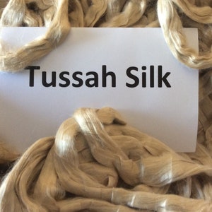 Tussah Silk / Tussar Silk Roving 100grams of silk Top, great for spinning
