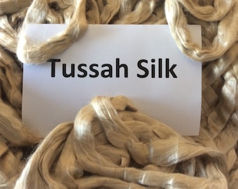 Tussah Silk / Tussar Silk Roving 100grams of silk Top, great for spinning