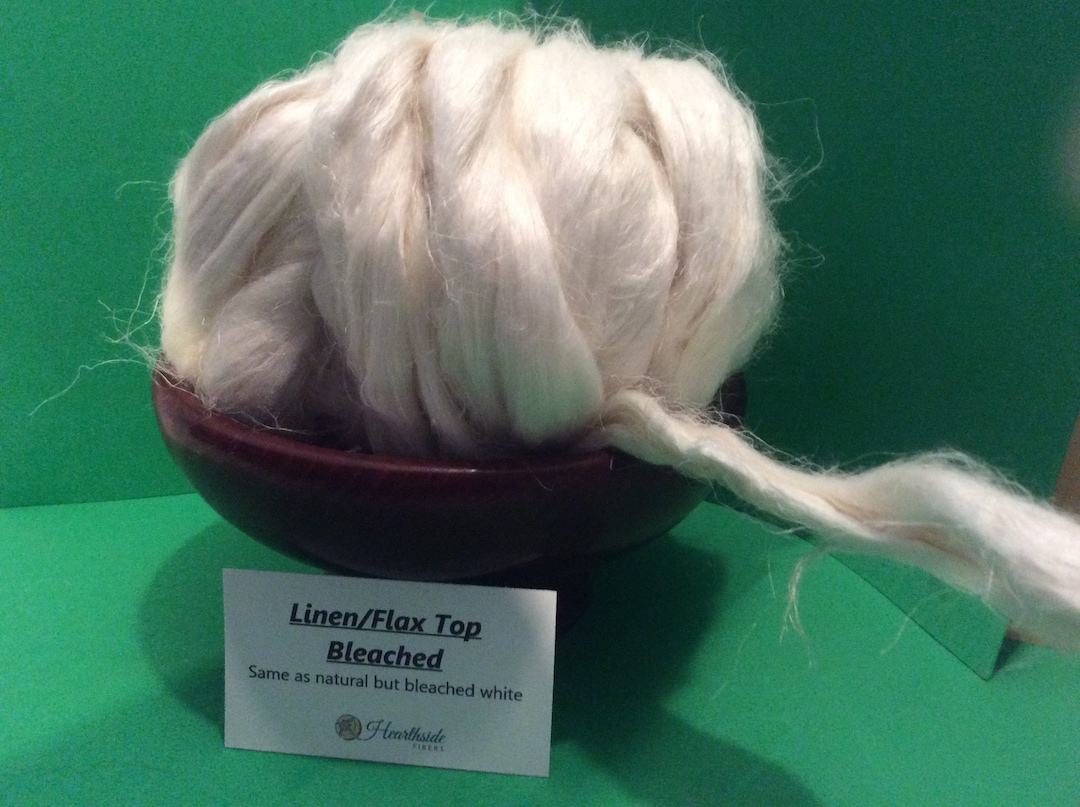 Linen Flax Roving. Bleached Linen Flax Top. Great for Spinning or ...